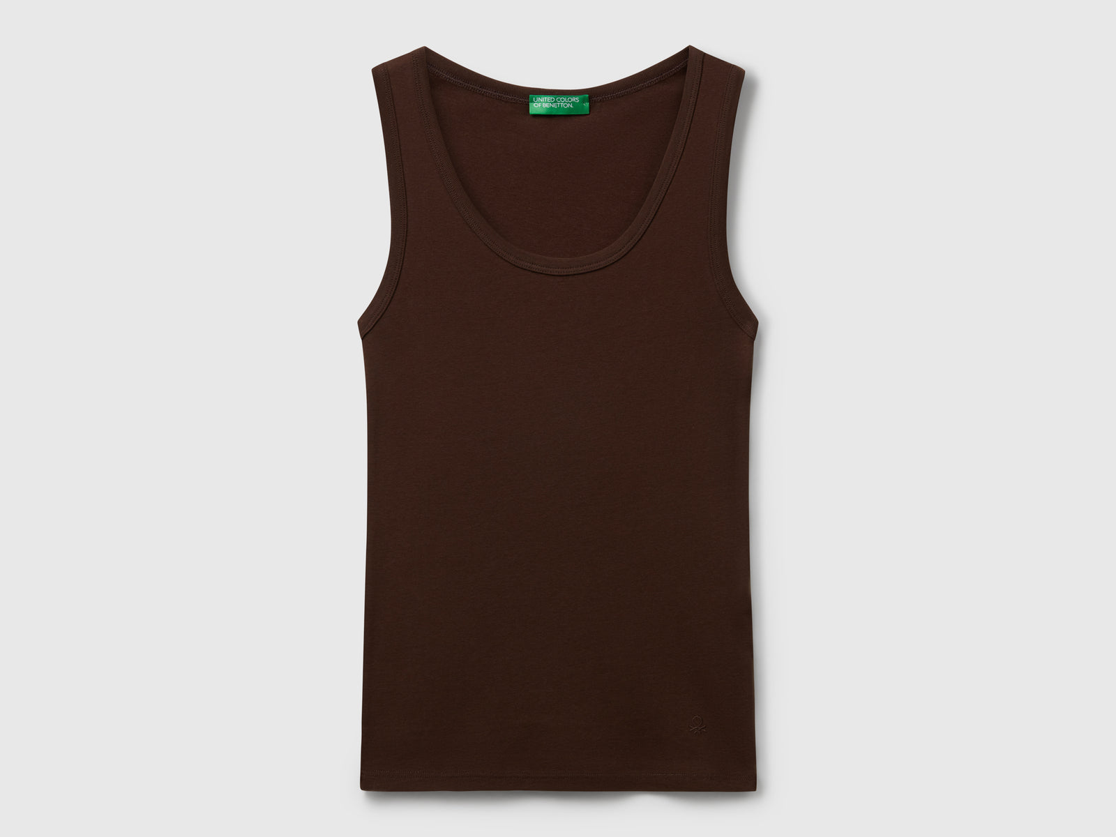 Canotta scuro in puro cotone da donna marrone | Benetton Outlet