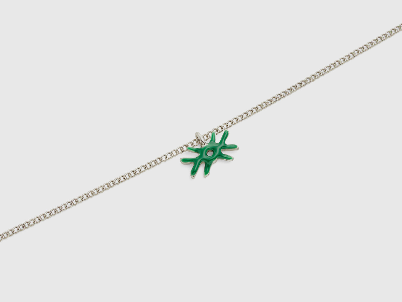 Collana con pendente logo da donna verde 2 | Benetton Outlet
