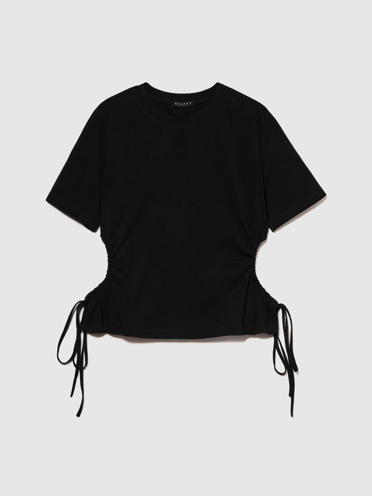 T-shirt con oblò e coulisse