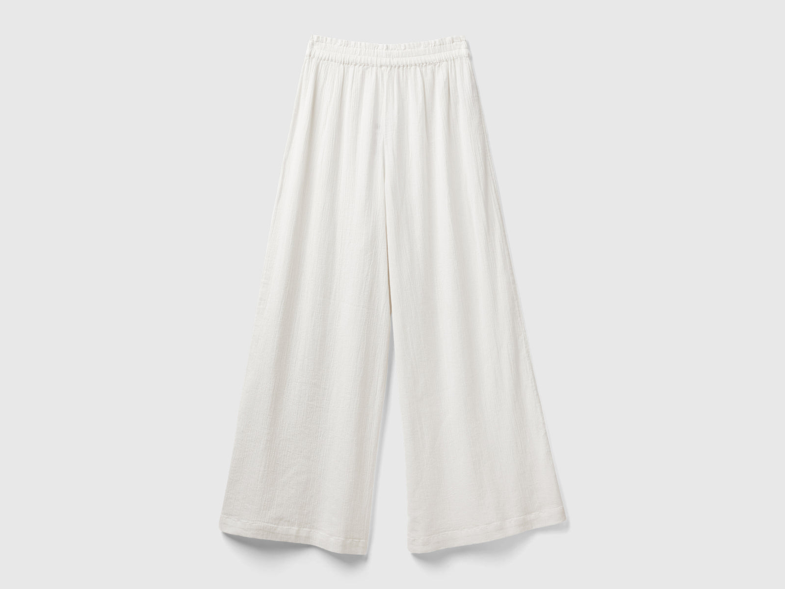 Pantaloni con gamba ampia da donna bianco panna 2 | Benetton Outlet
