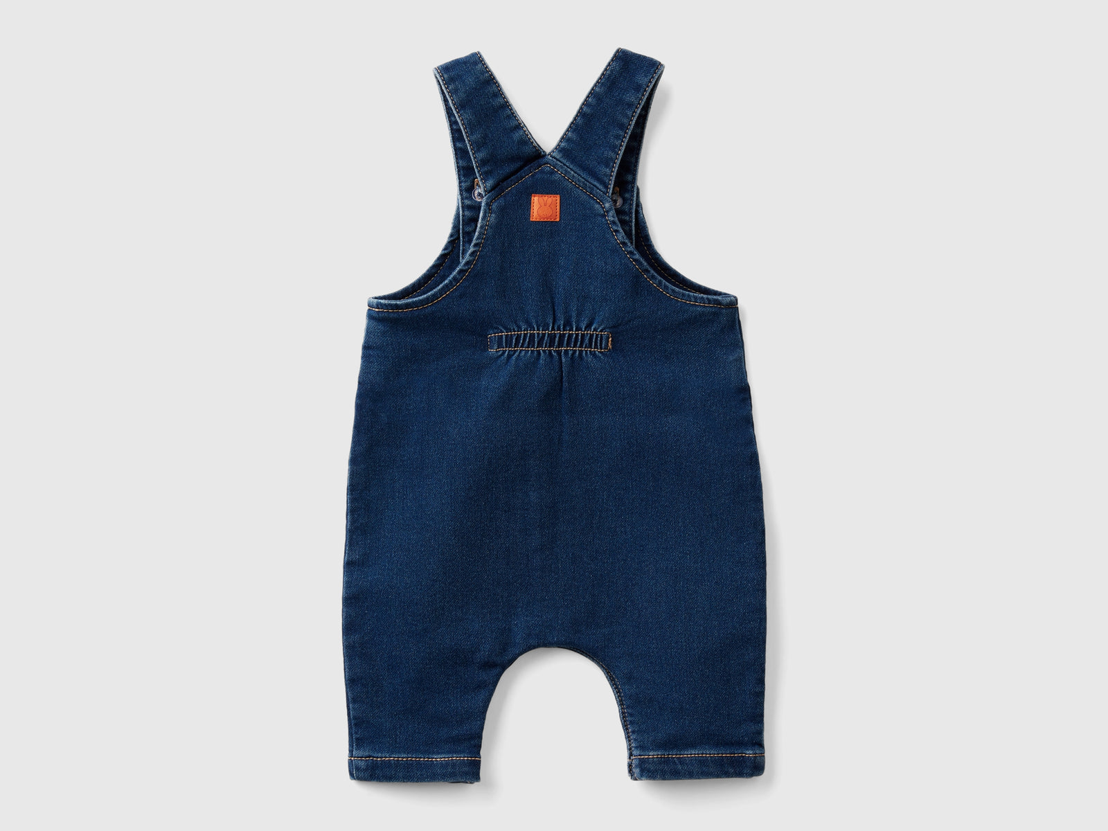 Salopette effetto denim baggy fit da neonato blu 2 | Benetton Outlet