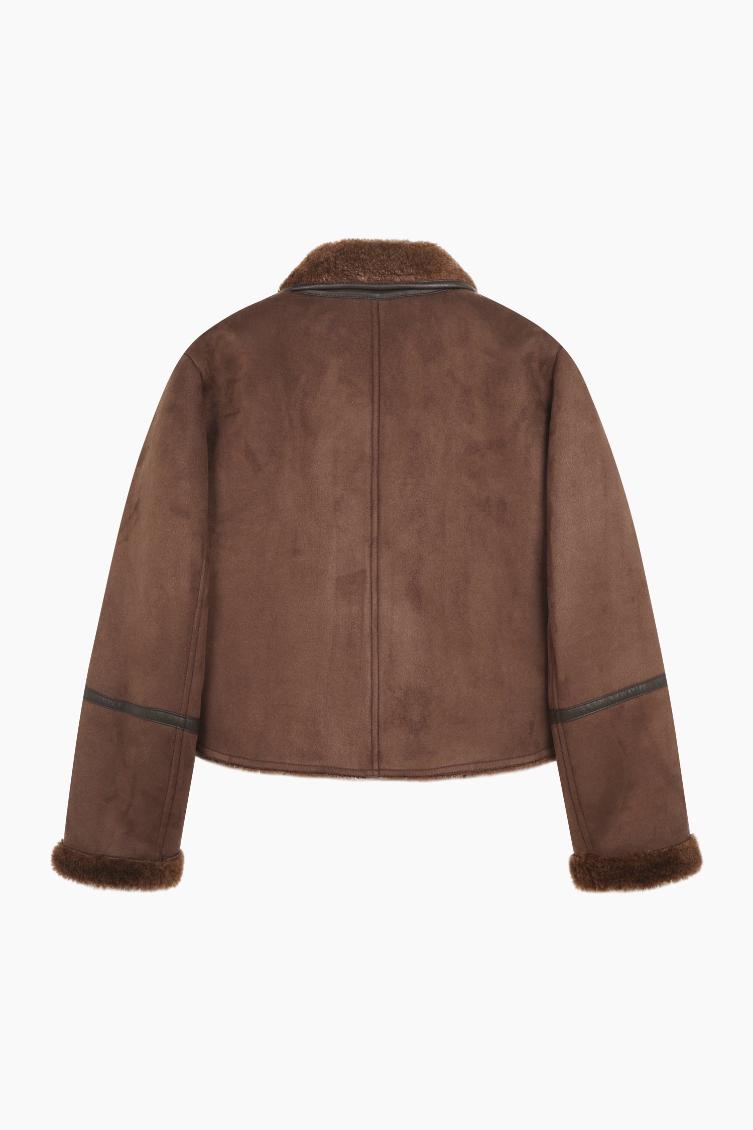 Giubbotto effetto montone da donna marrone scuro 2 | Sisley Outlet