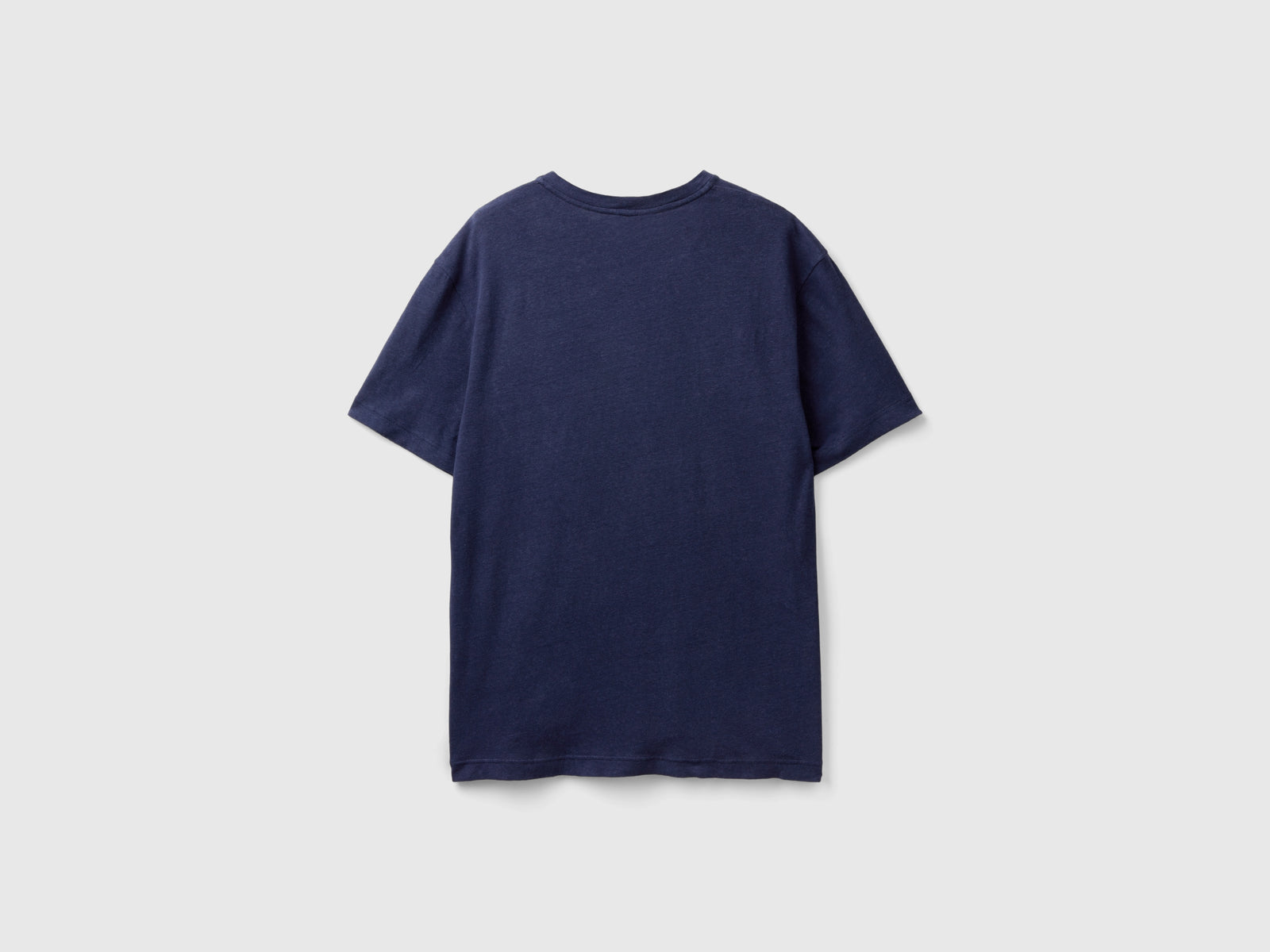 Maglietta in misto lino da uomo blu scuro 2 | Benetton Outlet