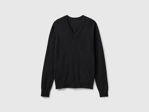Maglia scollo a V in misto Modal
