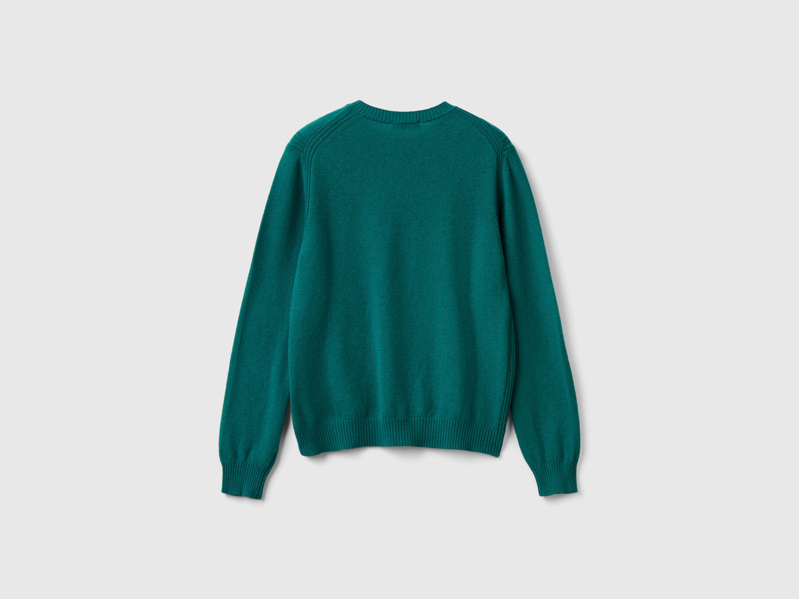 Maglia in misto lana e cashmere da bambino verde scuro 2 | Benetton Outlet