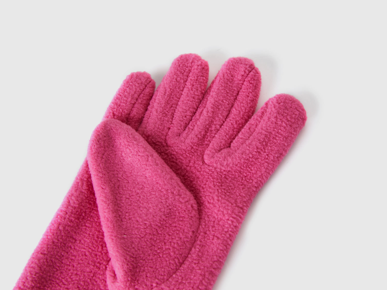 Guanti in pile da bambino rosa 2 | Benetton Outlet
