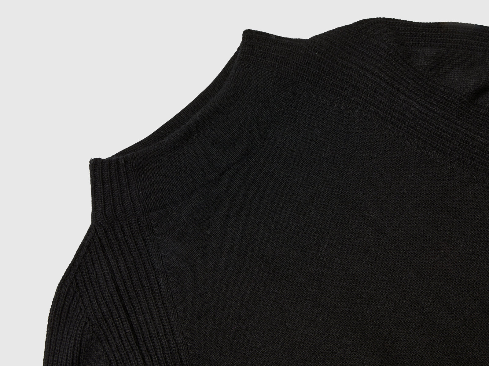 Vestito midi in misto cashmere da donna nero 3 | Benetton Outlet