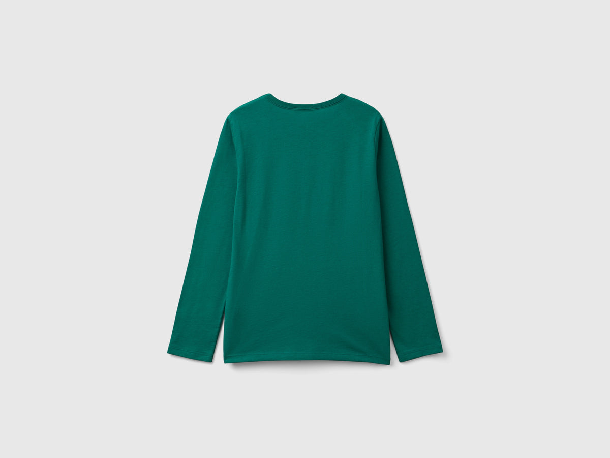 T-shirt a manica lunga in cotone bio