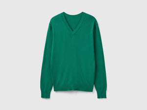 Maglia scollo a V in misto Modal