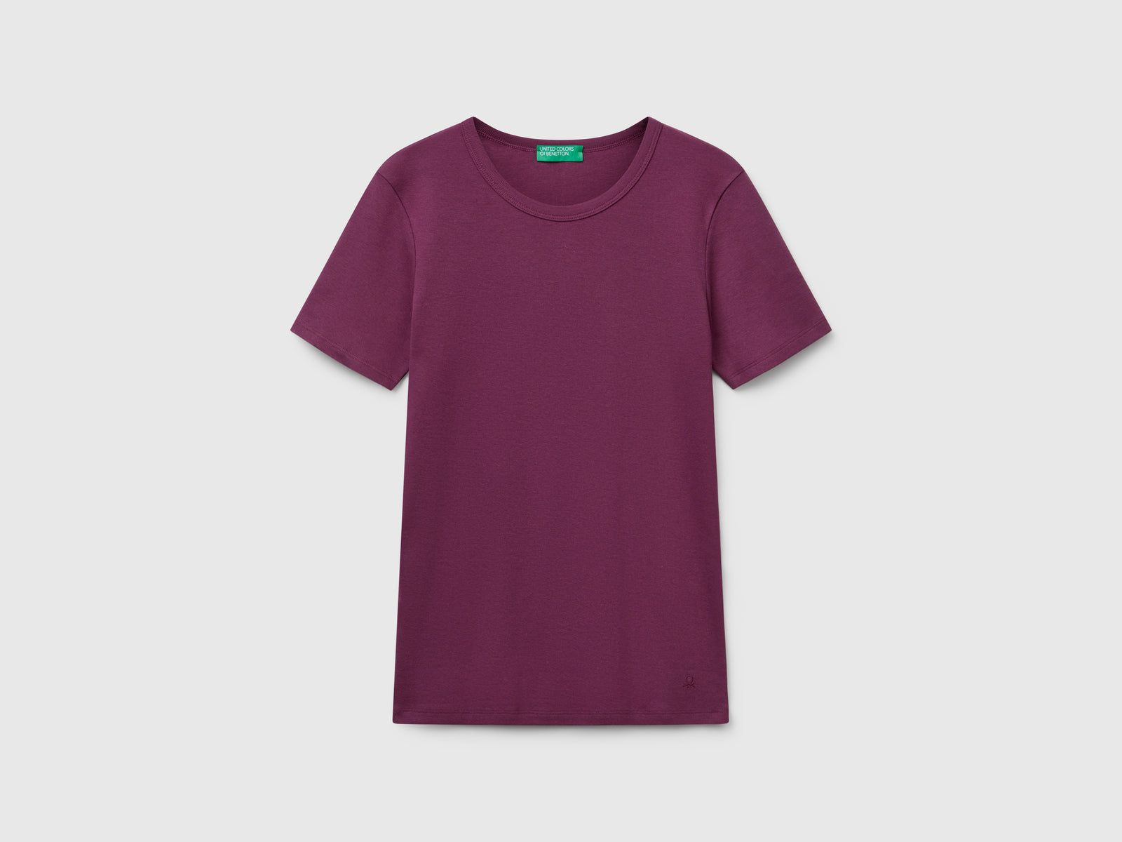 T-shirt regular fit da donna prugna | Benetton Outlet