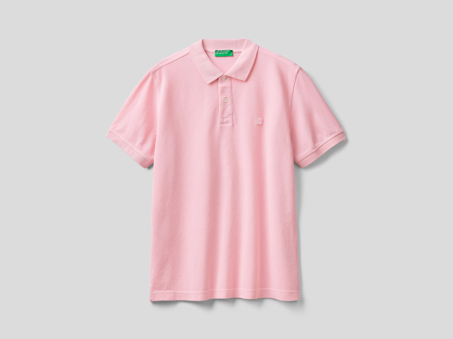 Polo a manica corta 100% cotone da uomo rosa | Benetton Outlet