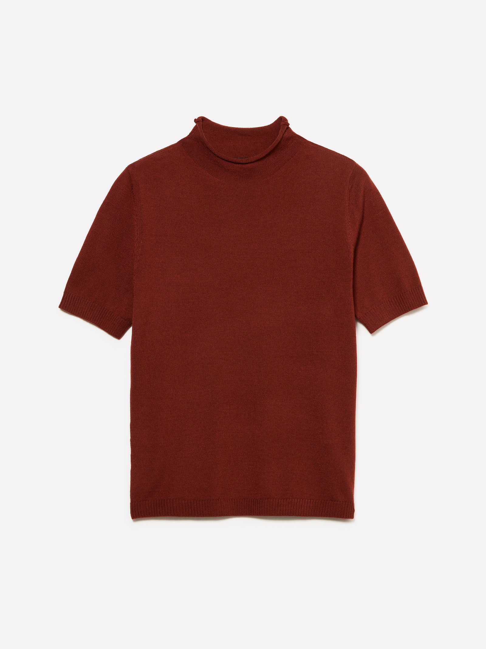 Maglia rosso mattone a mezze maniche da donna bordeaux | Sisley Outlet