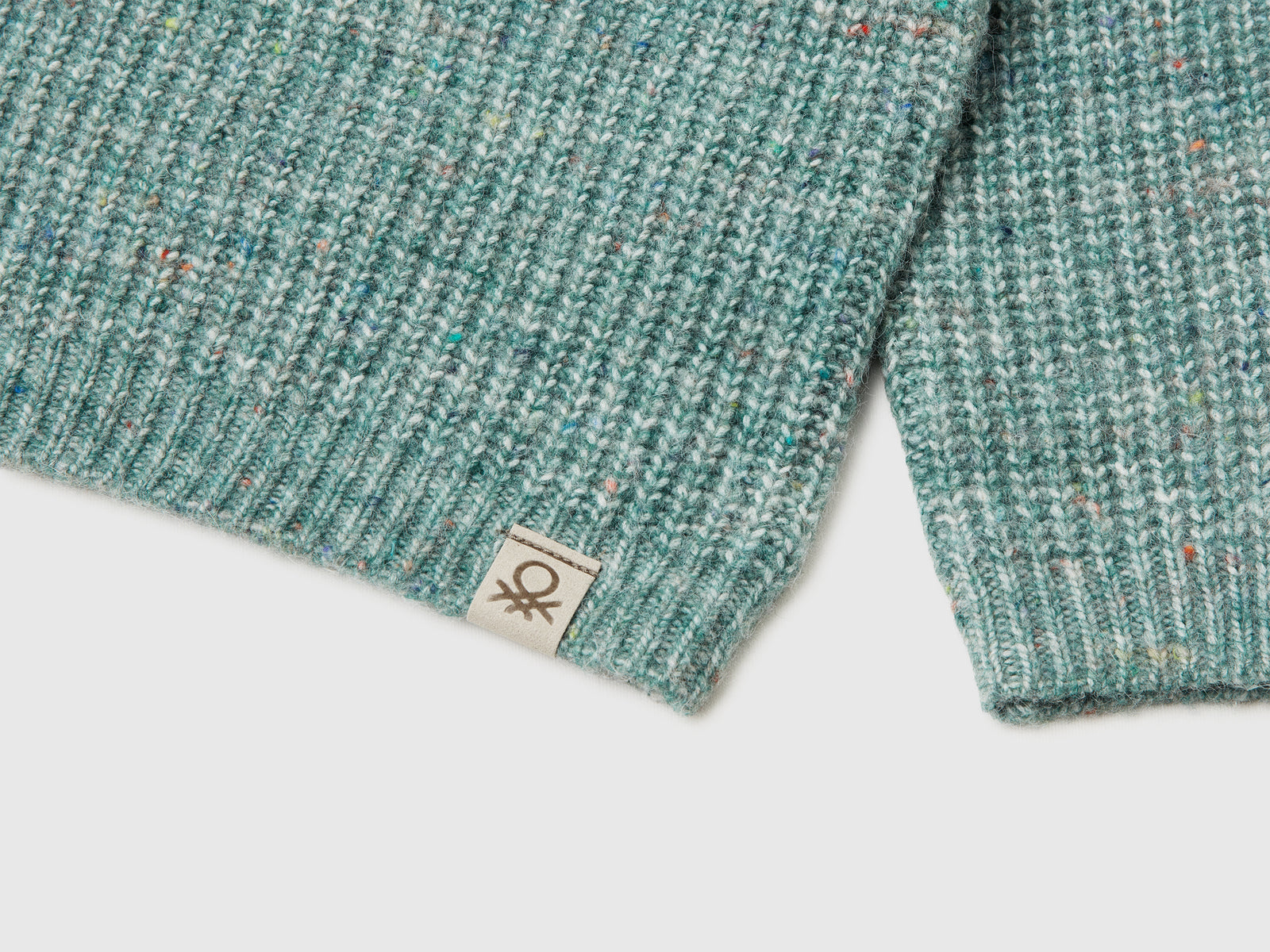 Maglia in misto lana da bimbo verde acqua 3 | Benetton Outlet