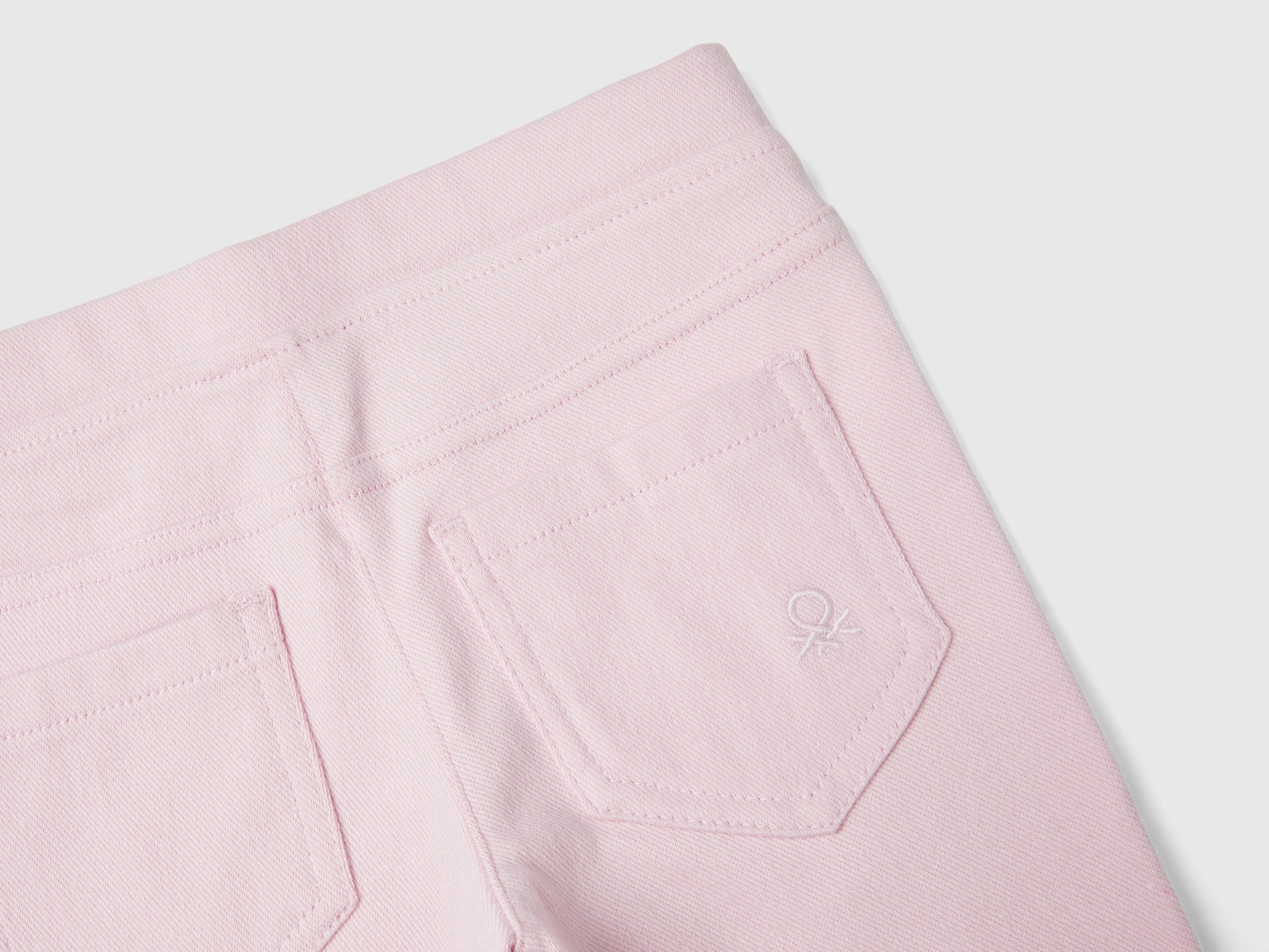Pantaloni in felpa super stretch da bimba rosa 3 | Benetton Outlet