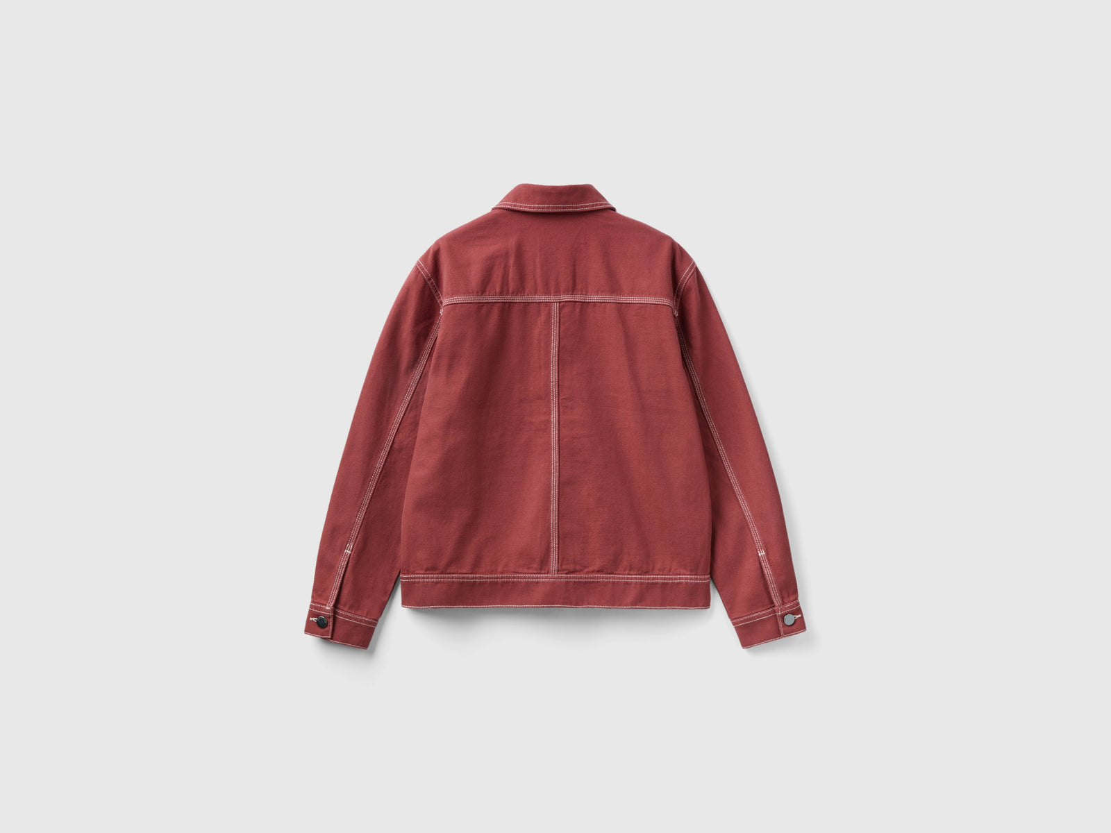 Giacca in tela di cotone da donna bordeaux 2 | Benetton Outlet