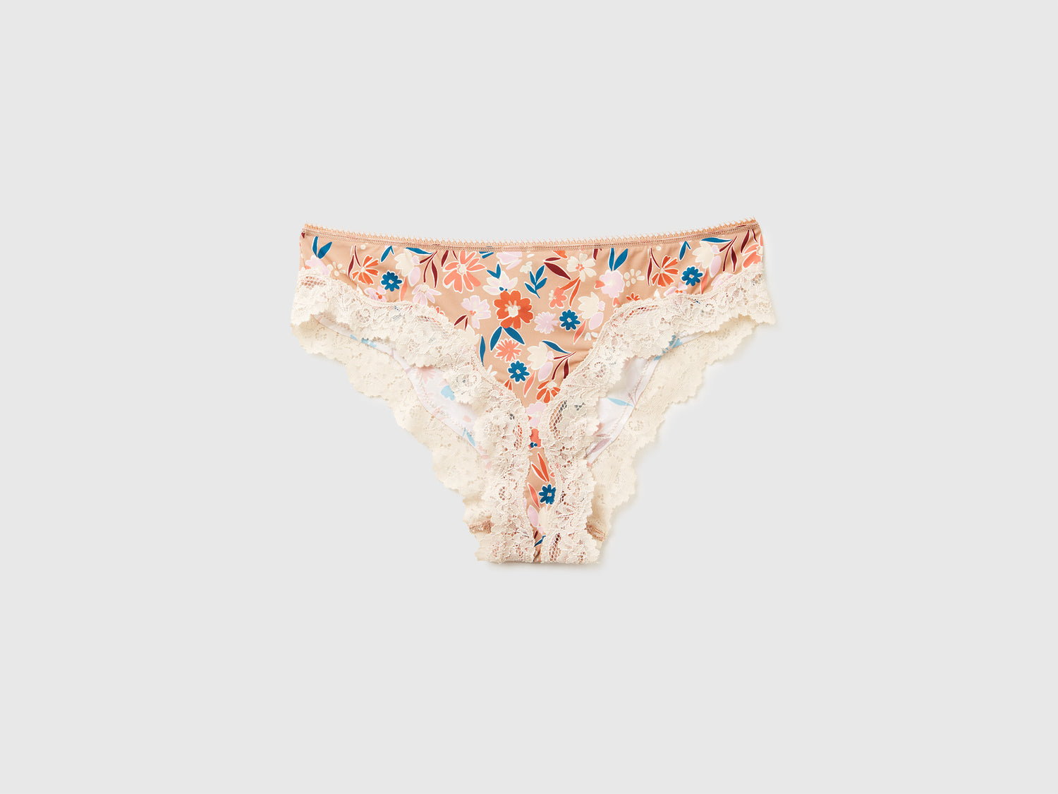 Slip con stampa floreale da donna rosa carne | Benetton Outlet