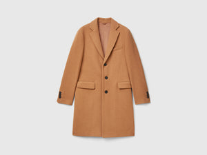 Cappotto foderato in misto lana