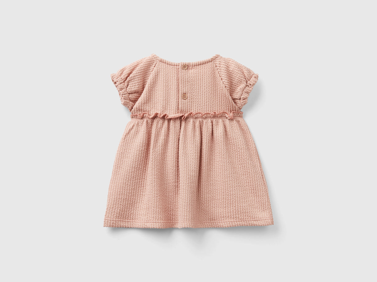Abito jacquard con rouches