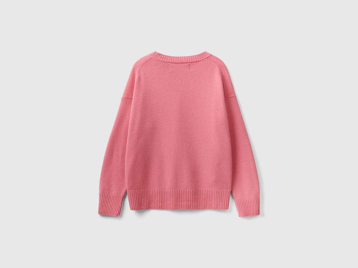 Maglia boxy fit in misto lana