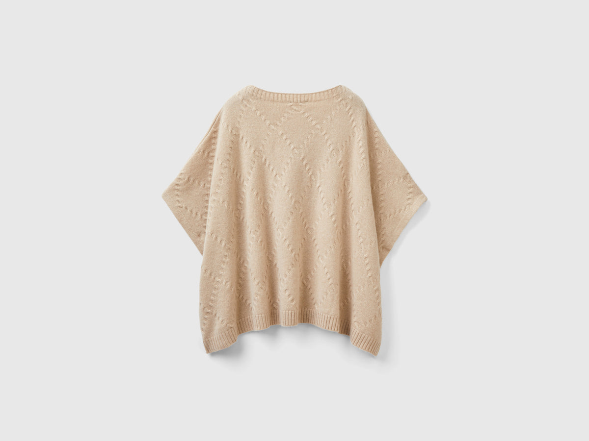Mantella a losanghe in puro cashmere