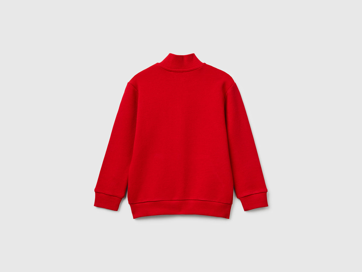 Felpa in cotone con logo