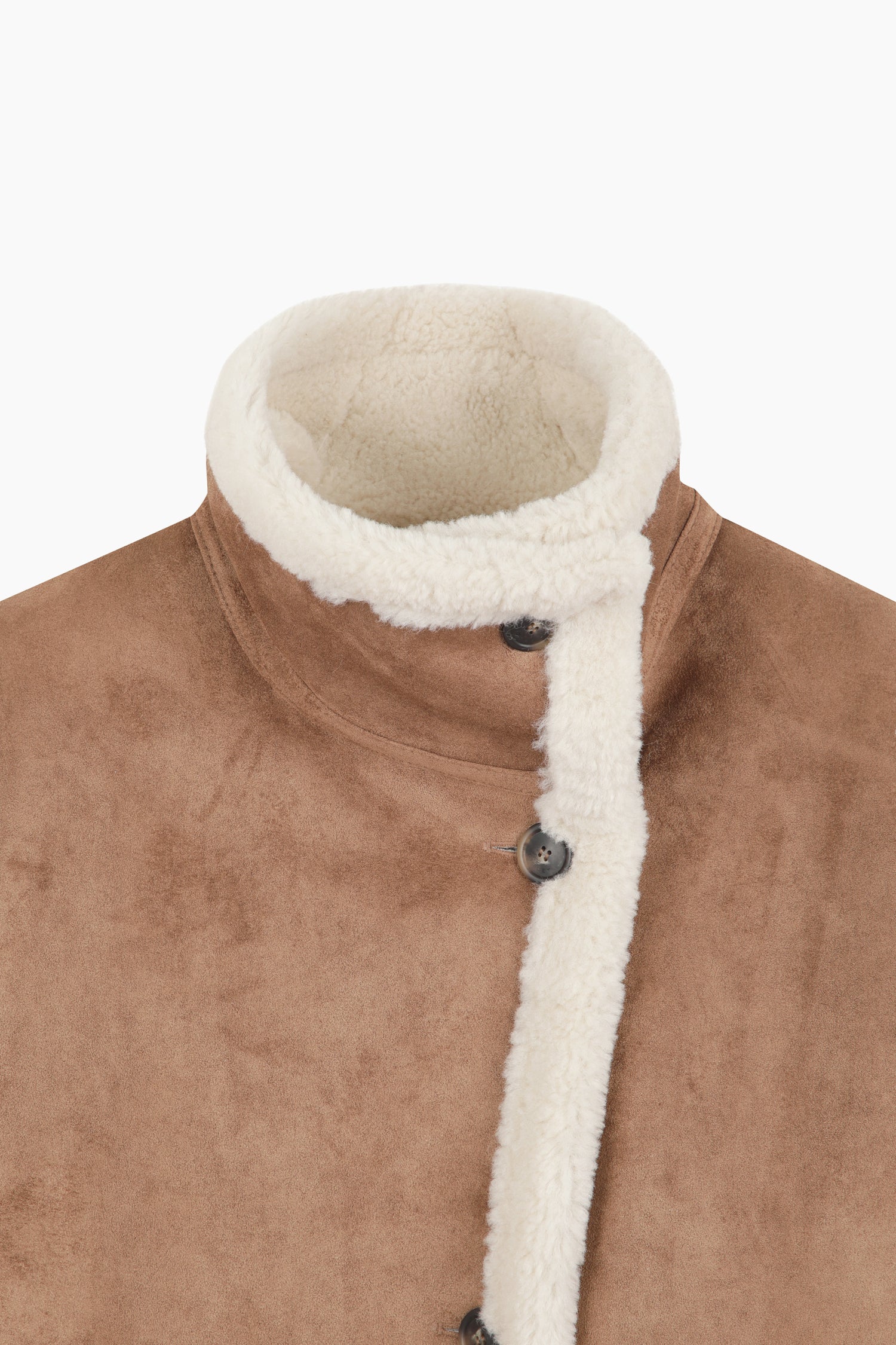 Cappotto effetto montoncino da donna cammello 3 | Sisley Outlet