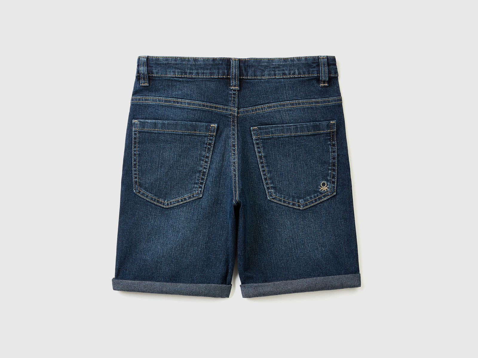Bermuda slim fit in denim da bambino blu scuro 2 | Benetton Outlet