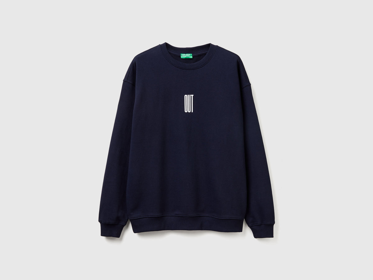 Felpa relaxed fit con stampa