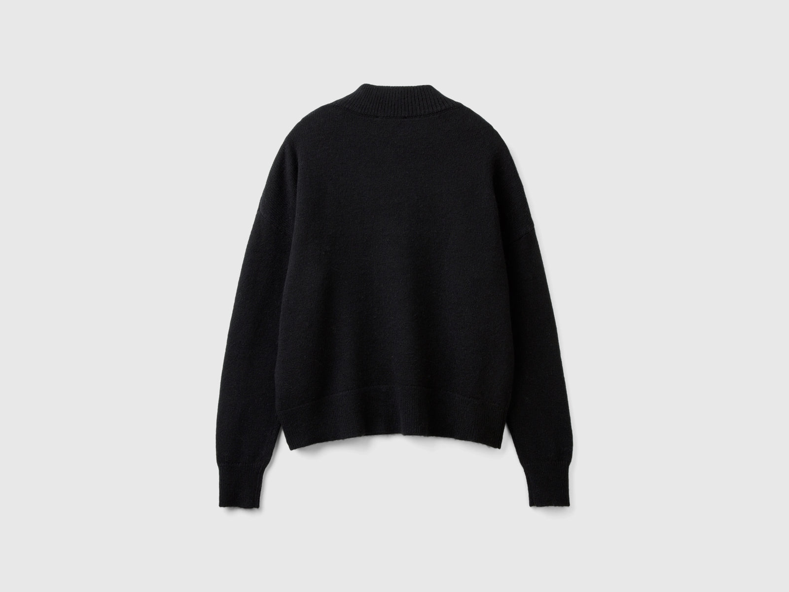 Maglia lupetto con strass da donna nero 2 | Benetton Outlet