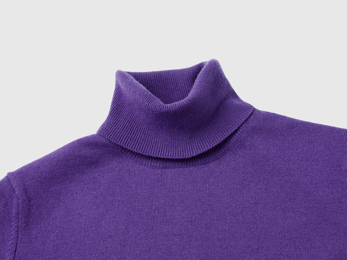 Dolcevita a manica corta in misto cashmere
