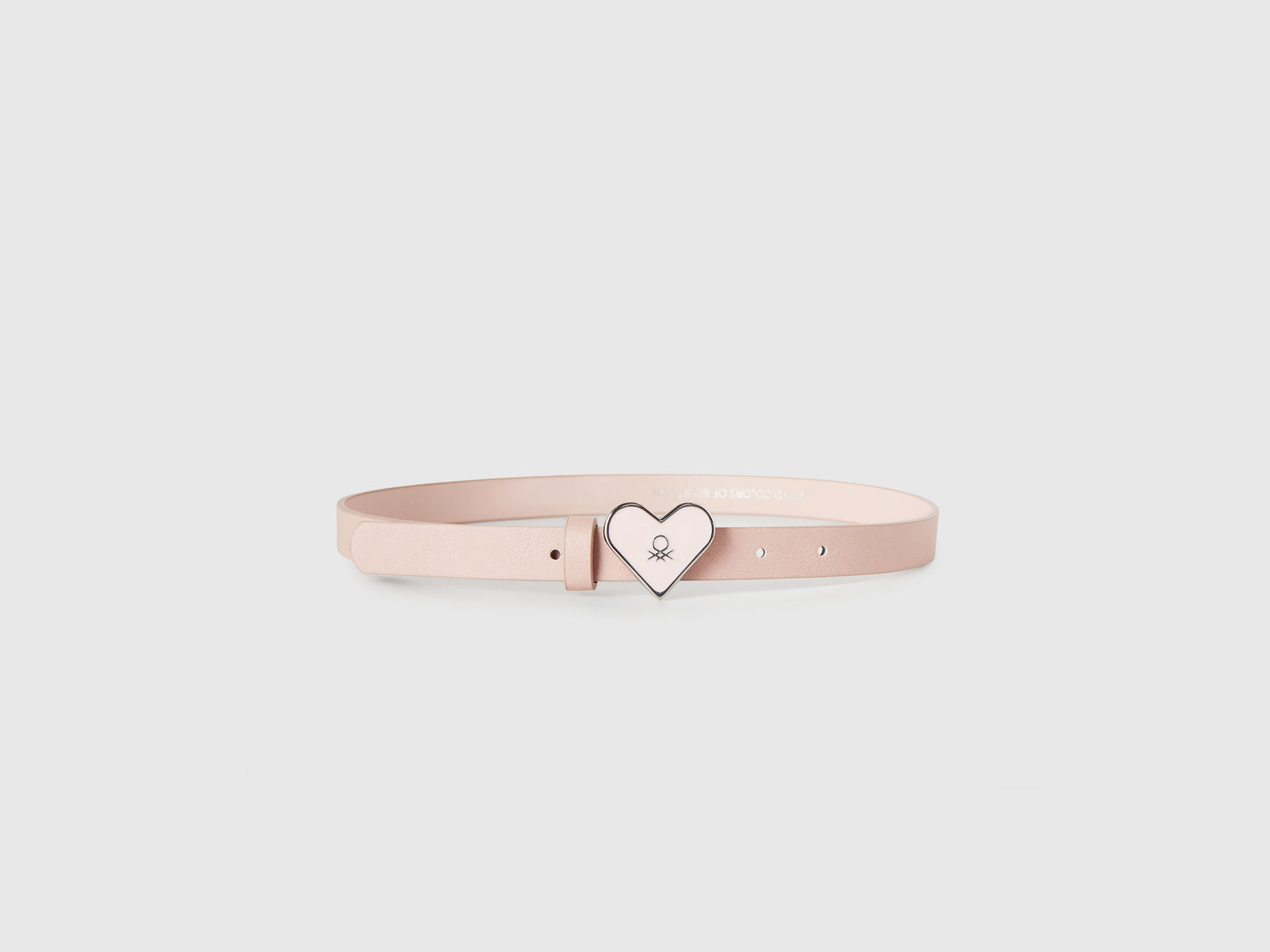 Cintura con fibbia cuore da bambina rosa tenue 3 | Benetton Outlet