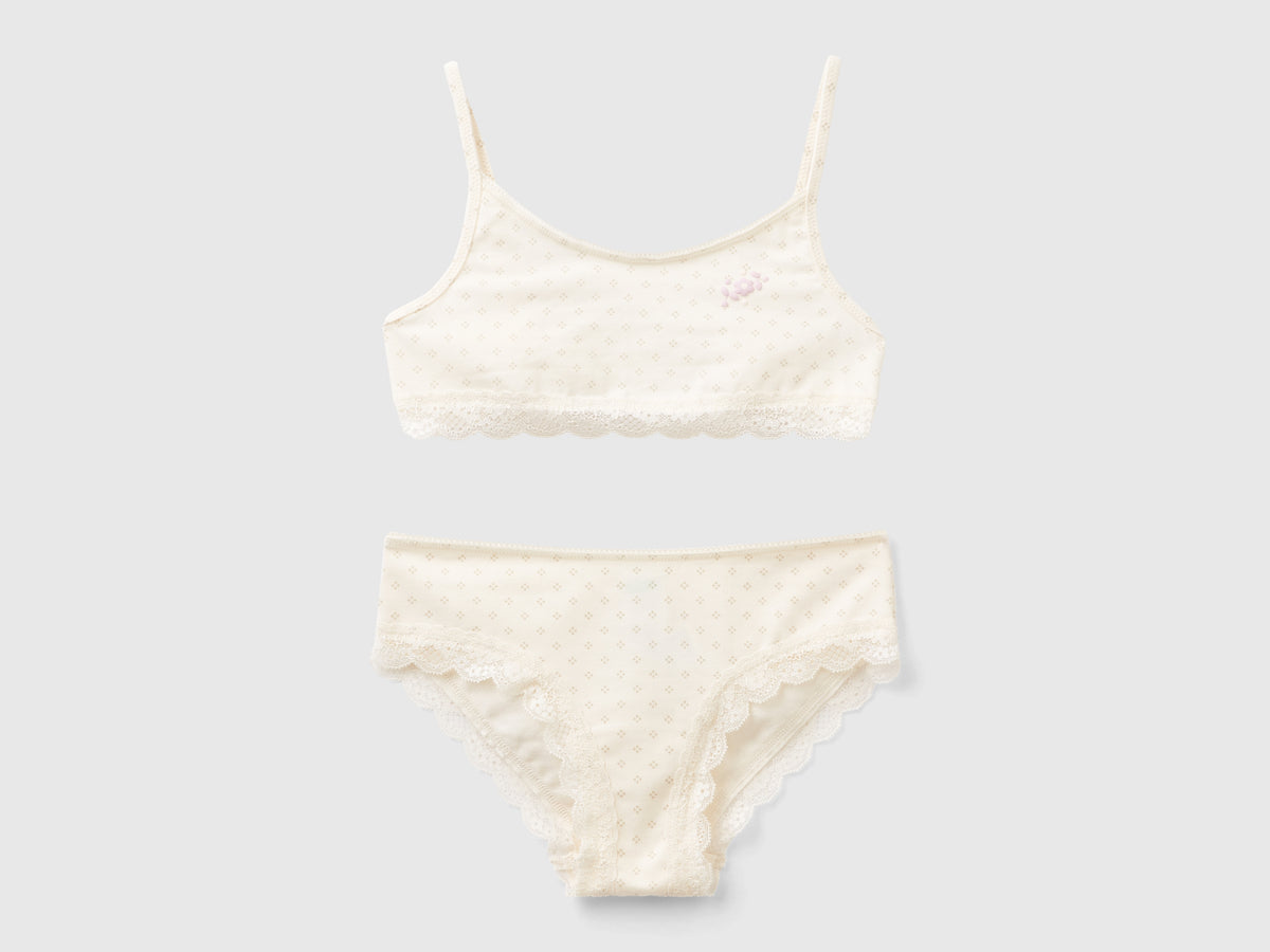 Completo top e slip microfantasia