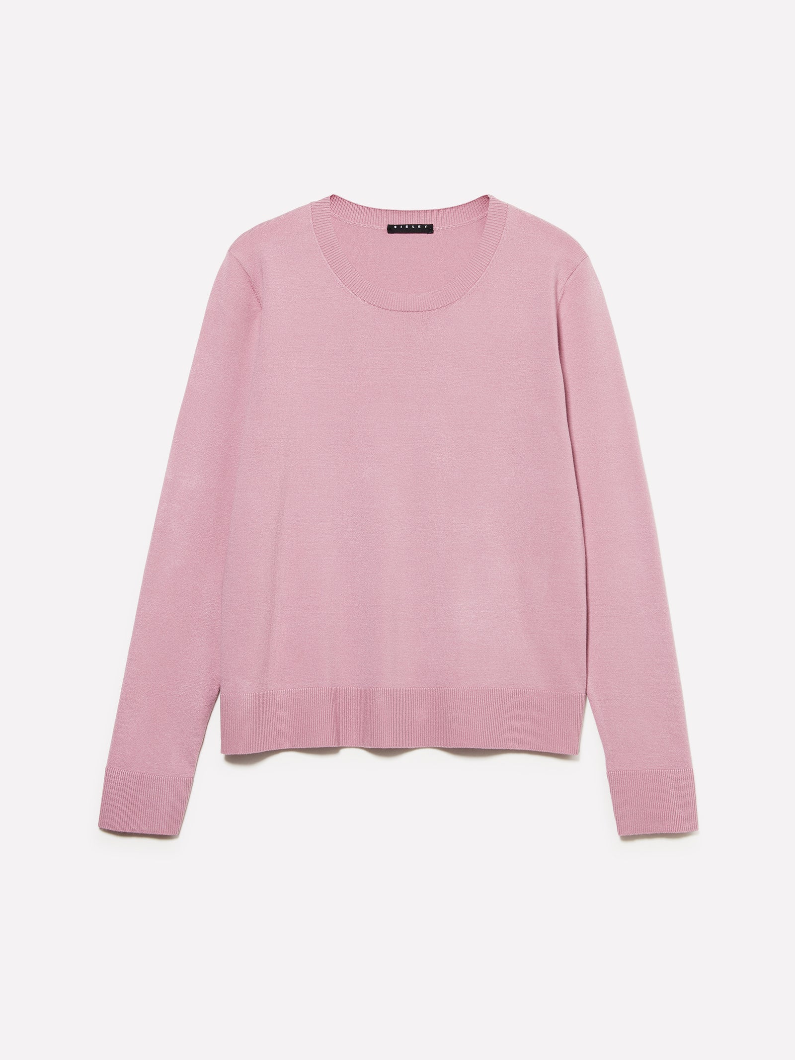 Maglia girocollo malva da donna rosa | Sisley Outlet
