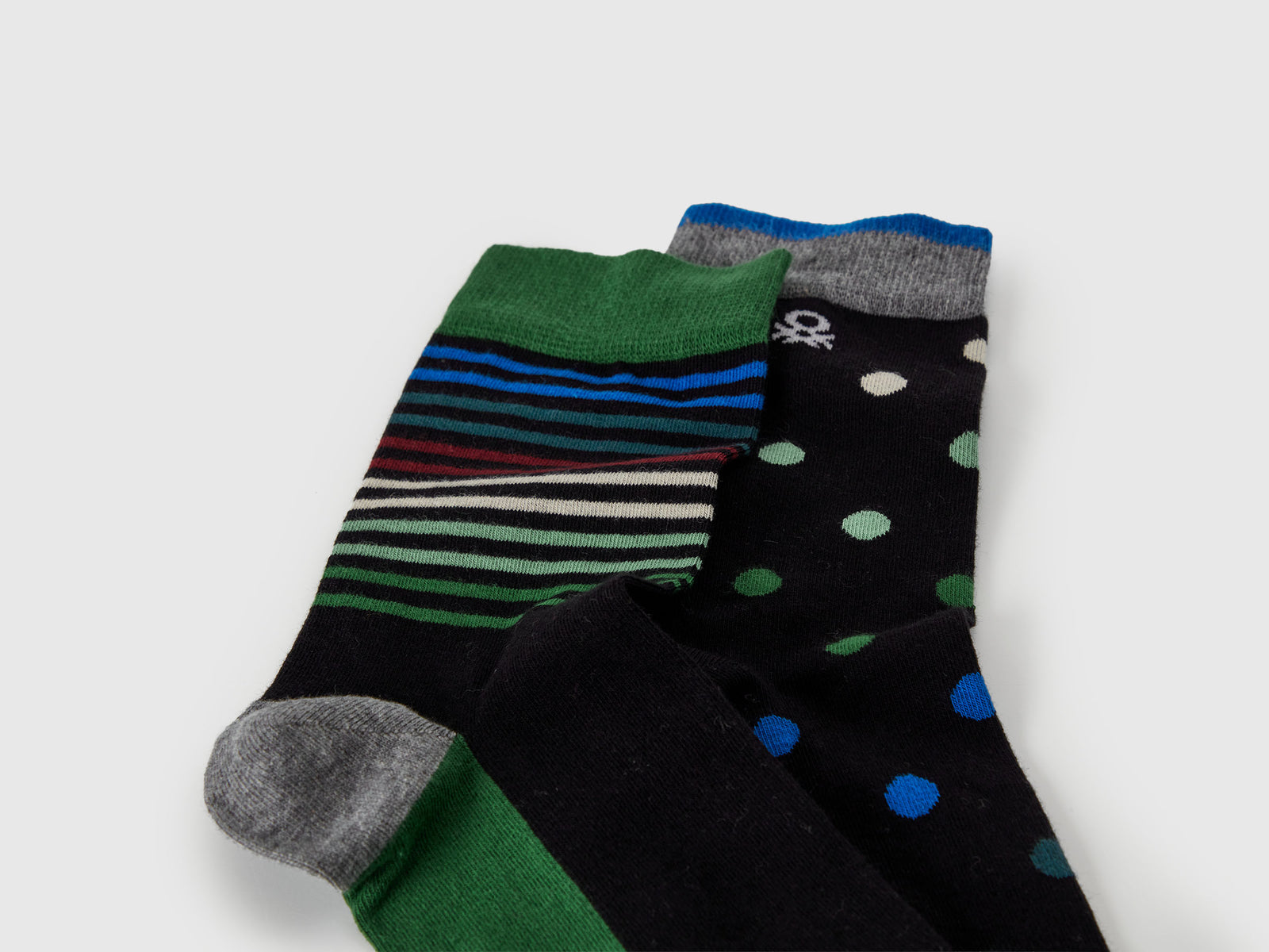 Due paia di calzini alti fantasia da uomo multi-color 2 | Benetton Outlet