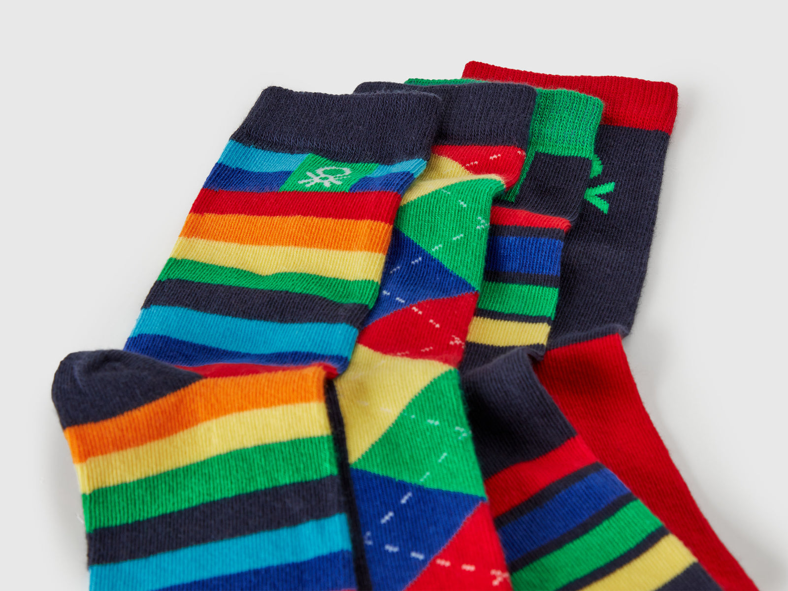 Quattro paia di calzini fantasia da bambino multi-color 2 | Benetton Outlet