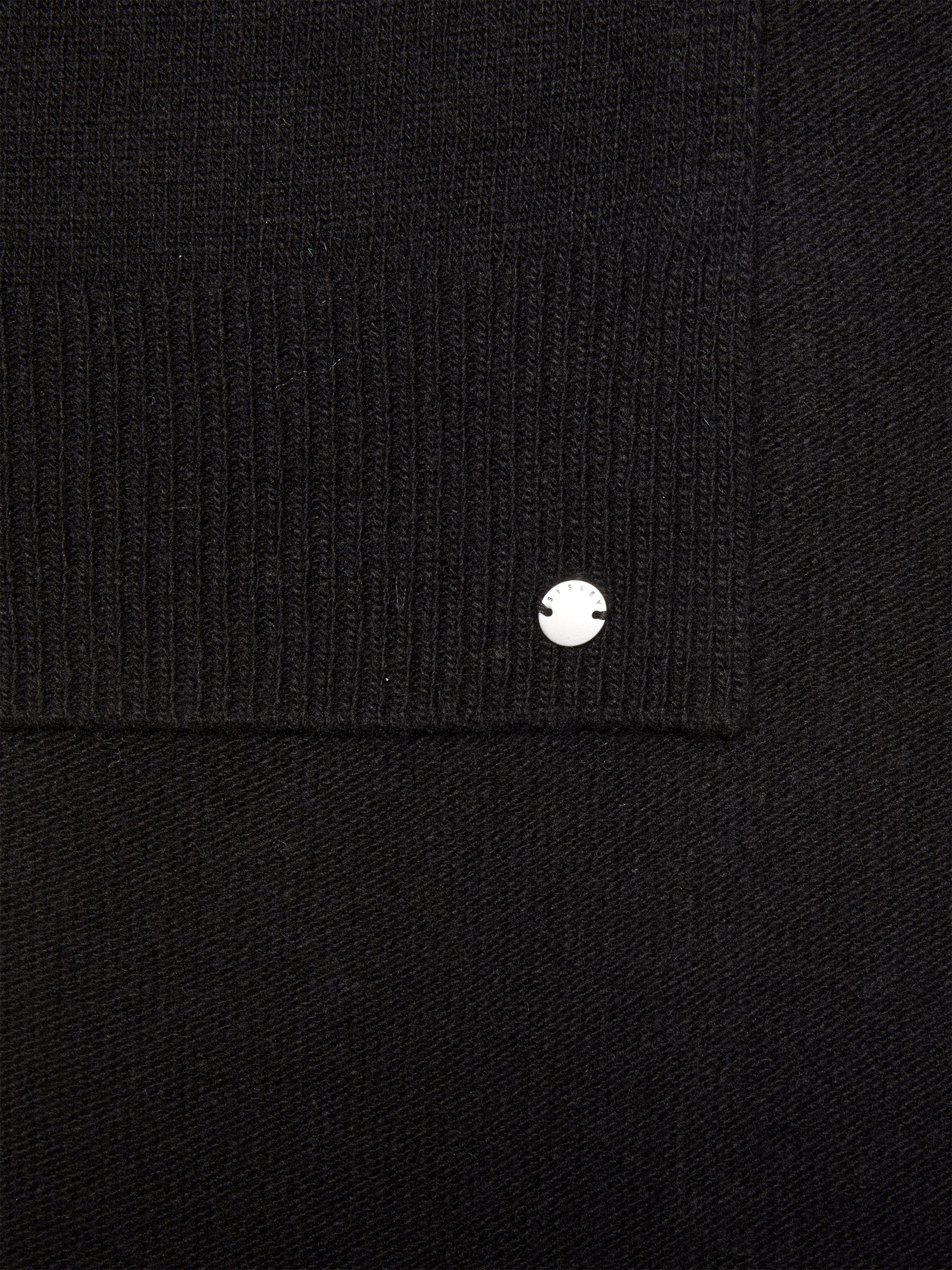 Sciarpa in maglia da uomo nero 2 | Sisley Outlet