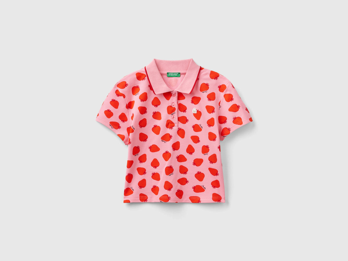 Polo con pattern fragole