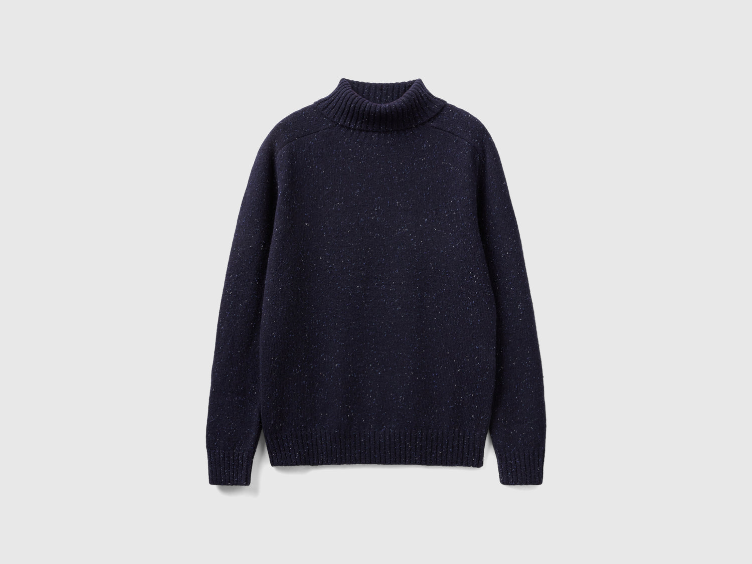 Dolcevita in misto lana da uomo blu scuro | Benetton Outlet