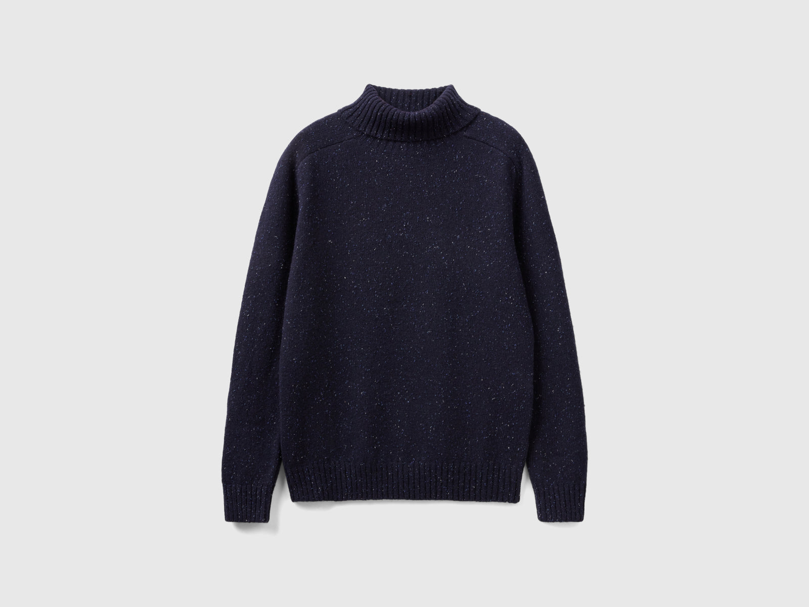 Dolcevita in misto lana da uomo blu scuro | Benetton Outlet