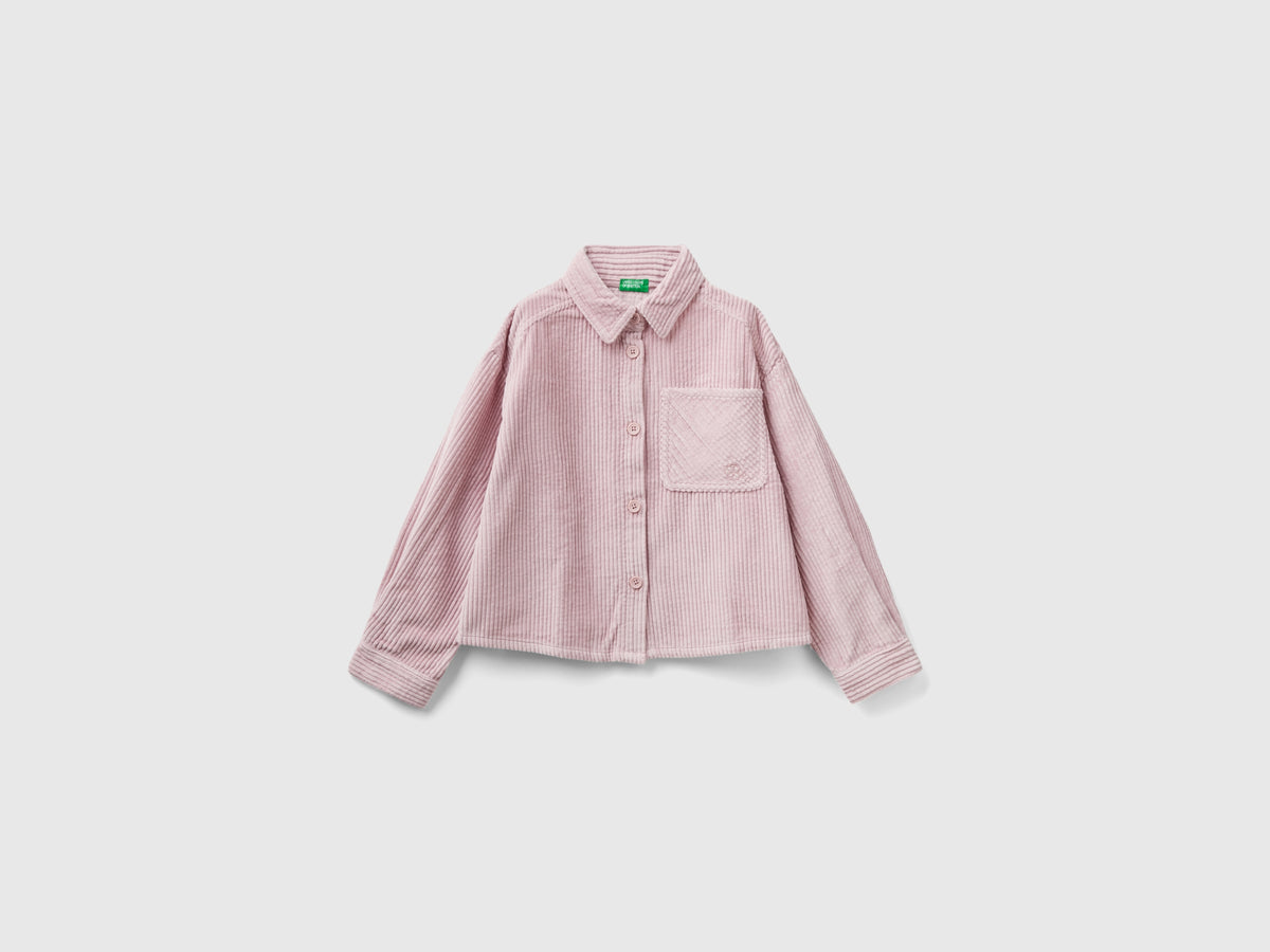 Camicia over fit in velluto