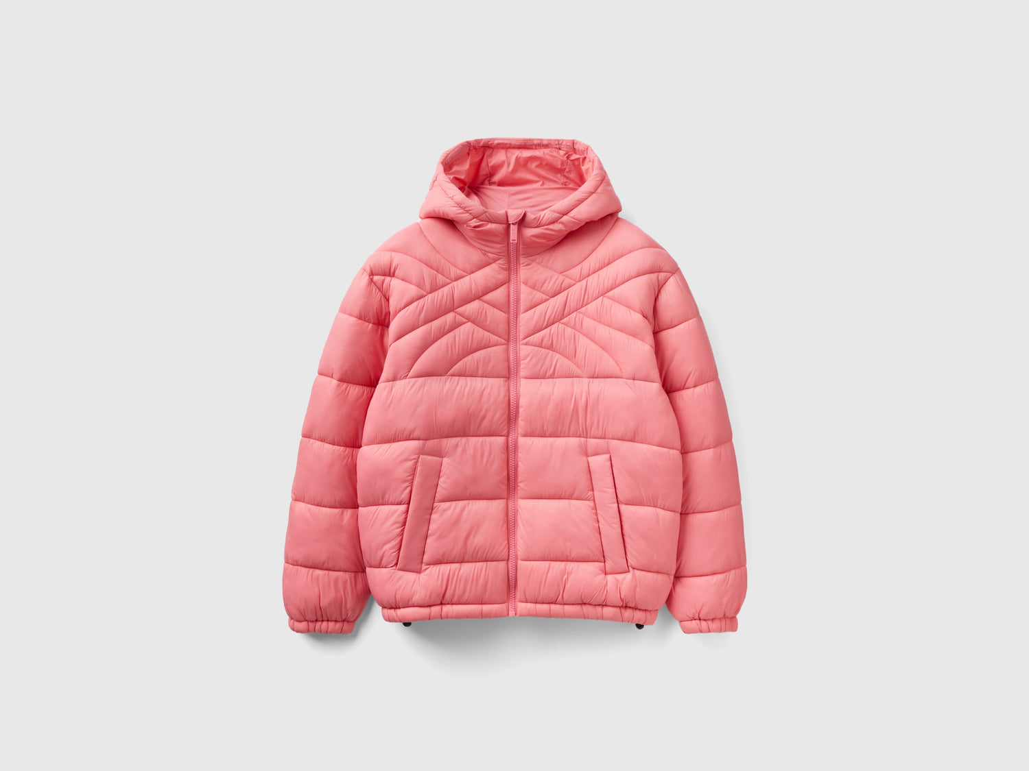 Piumino imbottito con ovatta riciclata da uomo rosa | Benetton Outlet