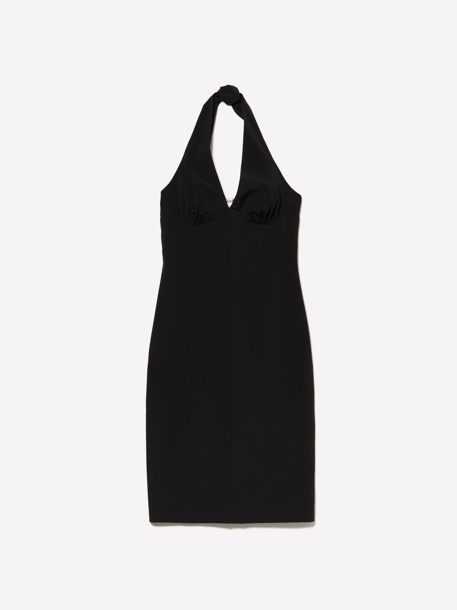 Tubino con scollo halter da donna nero | Sisley Outlet