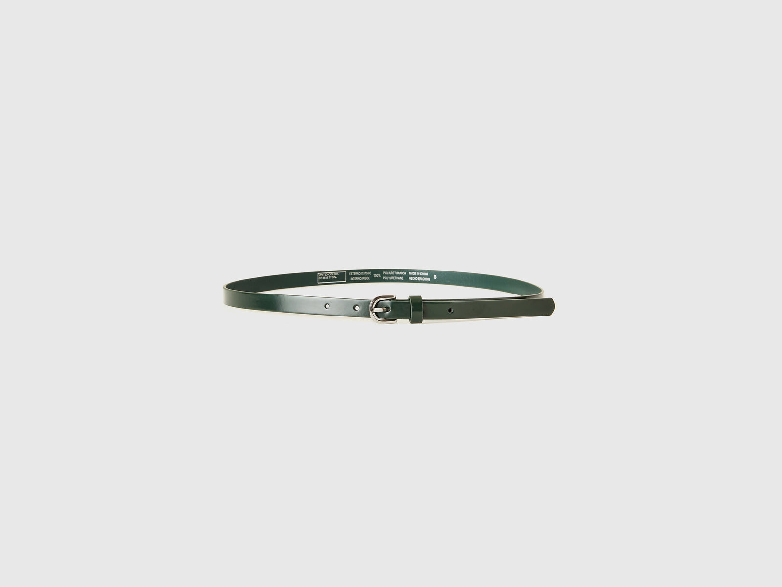 Cintura bassa effetto vernice da donna verde scuro 3 | Benetton Outlet