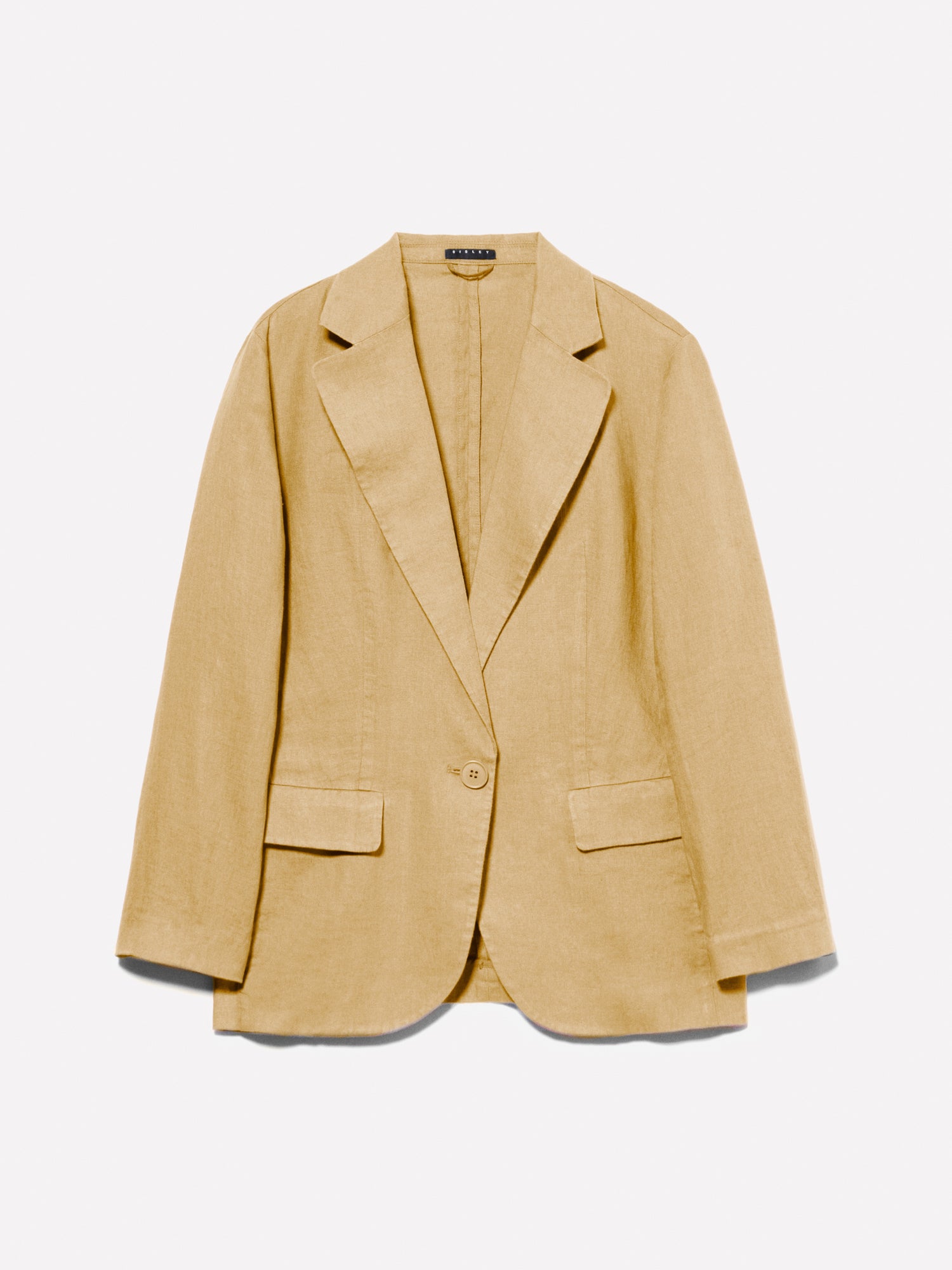 Blazer 100% lino da donna senape | Sisley Outlet