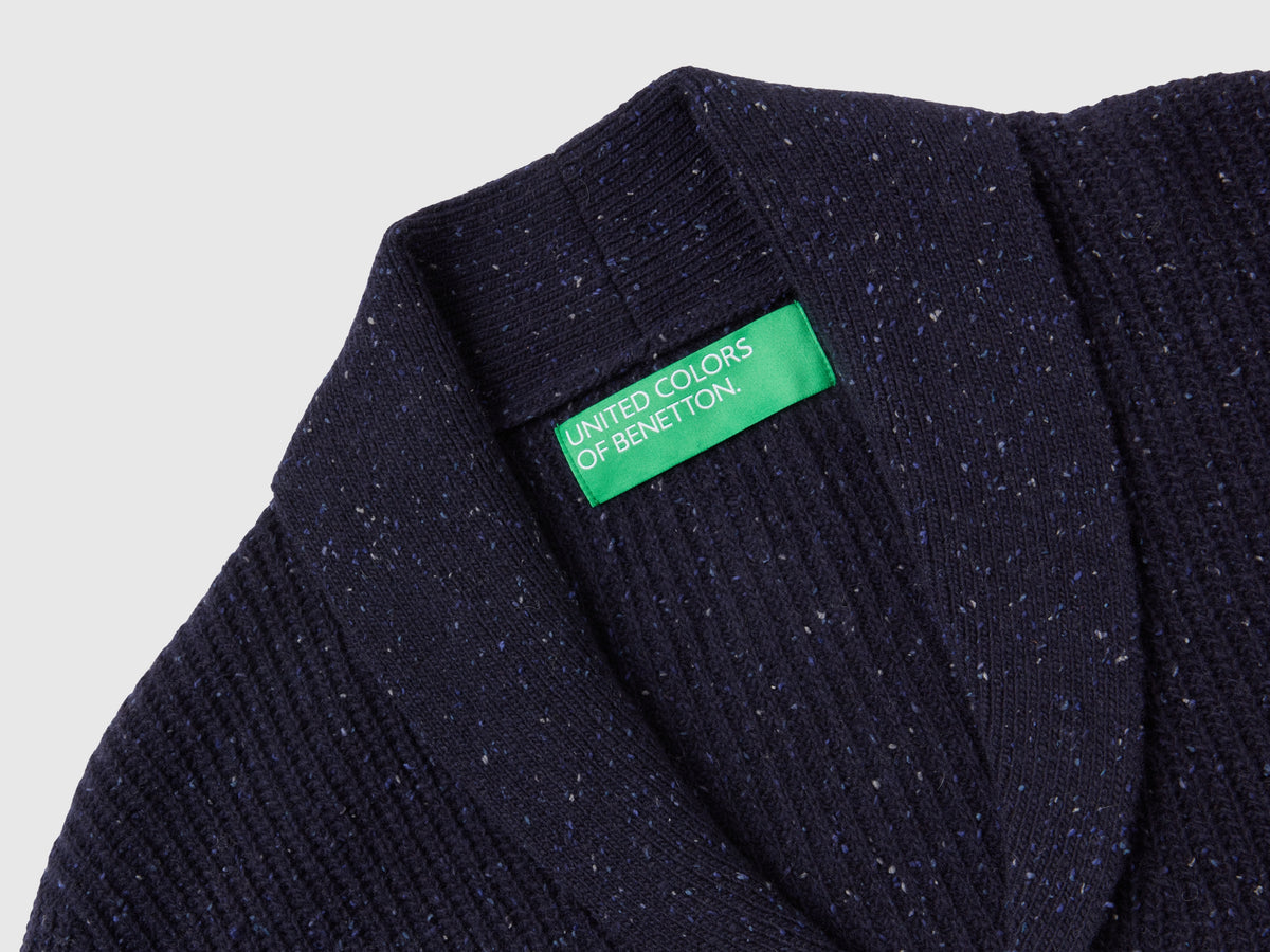 Cardigan in misto lana con tasche