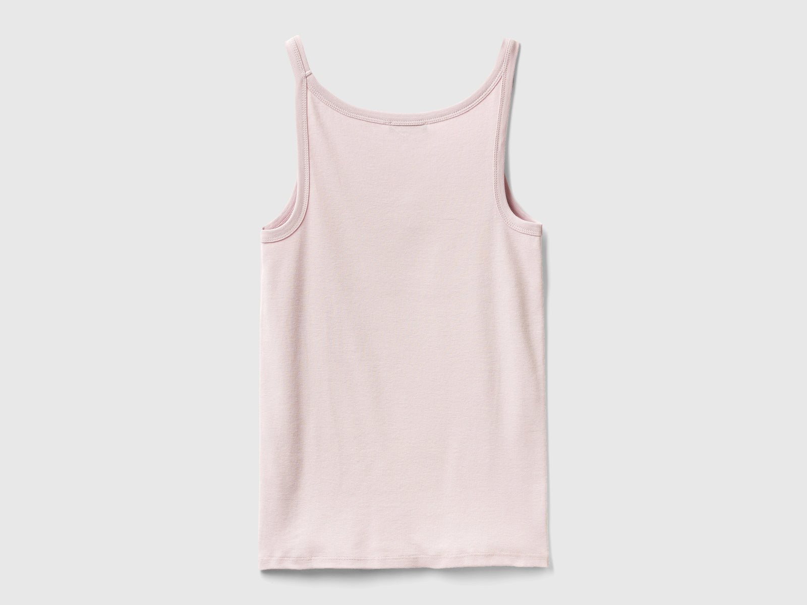 Canotta a costine da donna rosa tenue 2 | Benetton Outlet