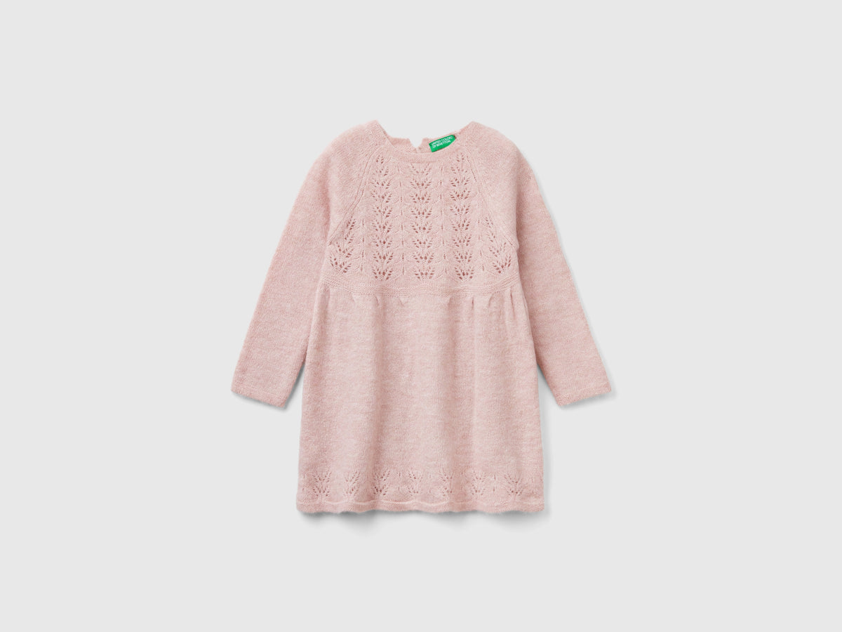 Abito in maglia con pizzo
