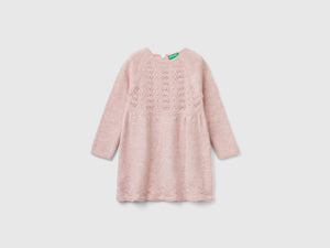 Abito in maglia con pizzo