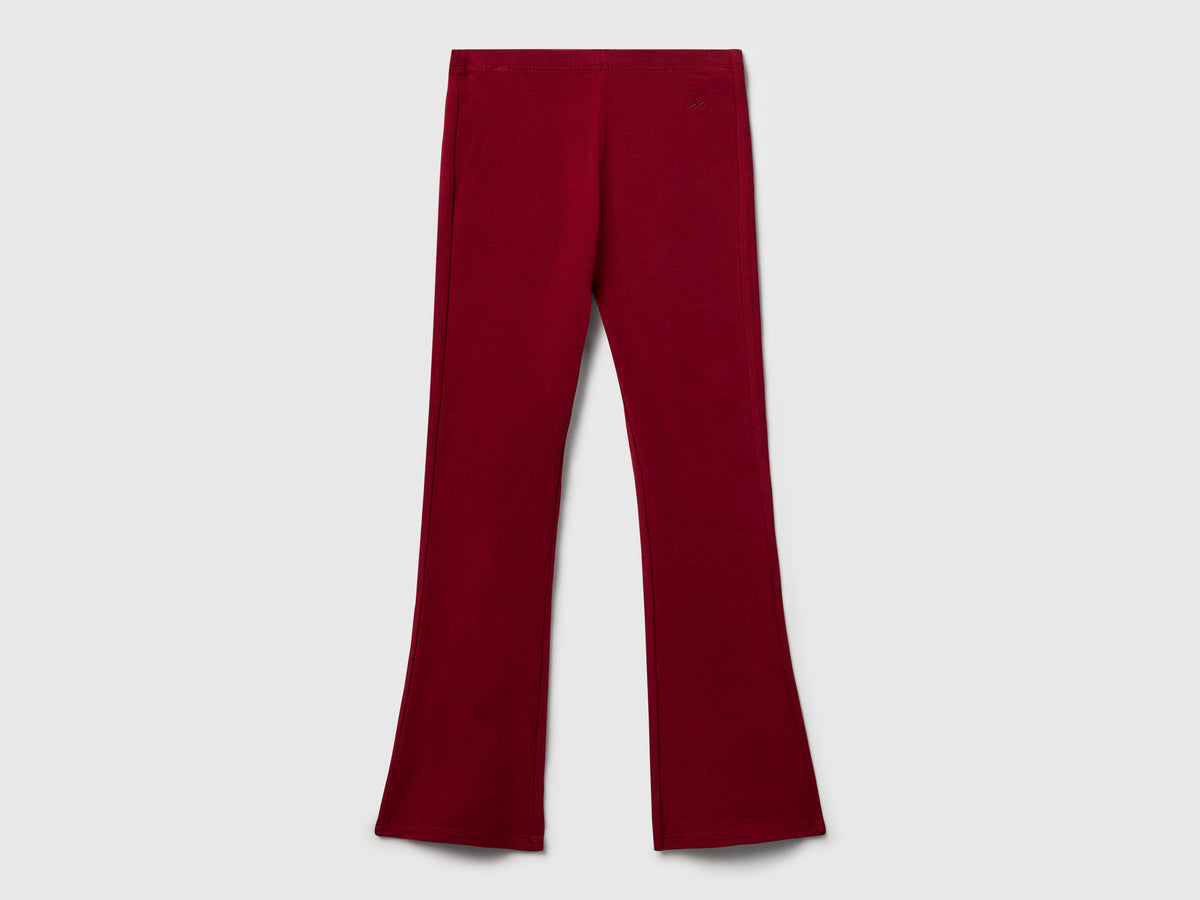 Leggings a zampa in cotone stretch