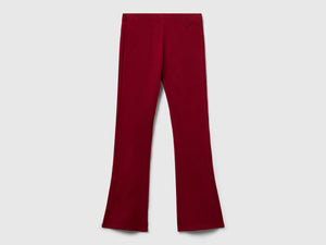 Leggings a zampa in cotone stretch